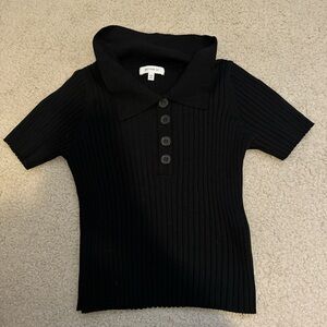 Better Be Black Ribbed Crop Top